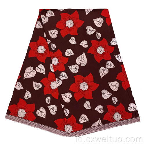 Tekstil 100% Polyester Kain Afrika Harga Rendah